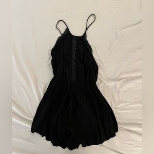 Free People Intimately Backless Black Romper - S